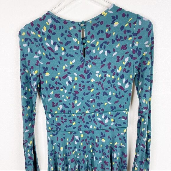 Boden Midi Long Sleeve Floral Green Print Size 6 - Picture 8 of 9
